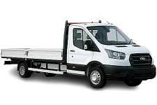 Van Hire Denton - White Ford Transit Dropside Van - Van hire Denton